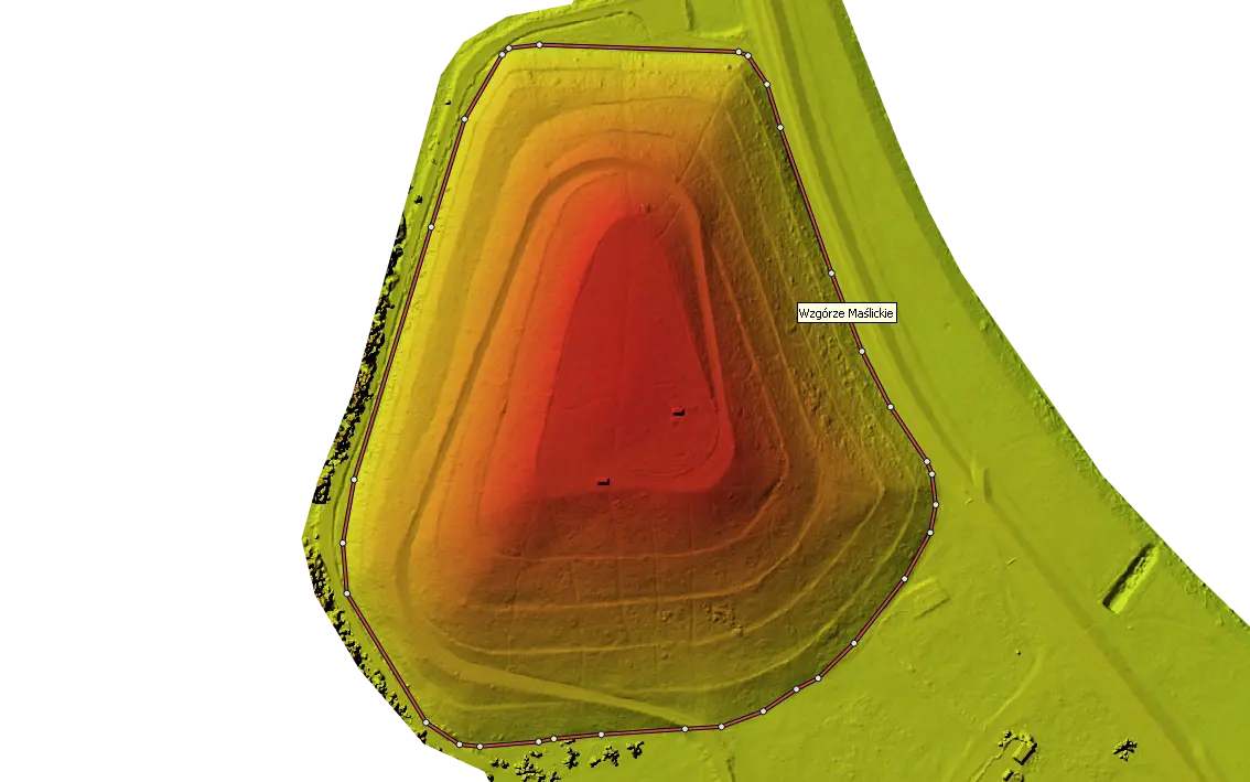 Digital elevation model wzgorze maslickie